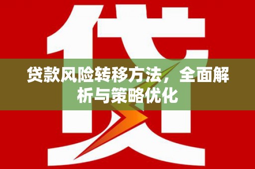 涟源贷款风险转移方法，全面解析与策略优化