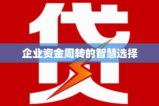 涟源企业资金周转的智慧选择