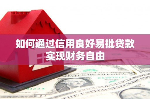 涟源如何通过信用良好易批贷款实现财务自由
