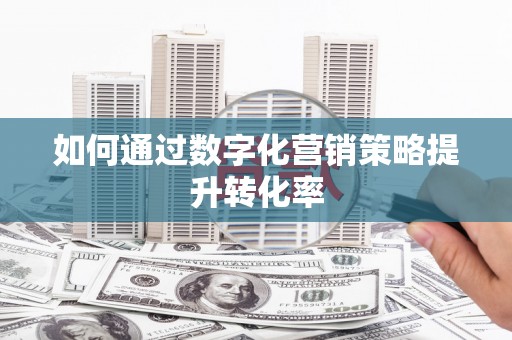 涟源如何通过数字化营销策略提升转化率